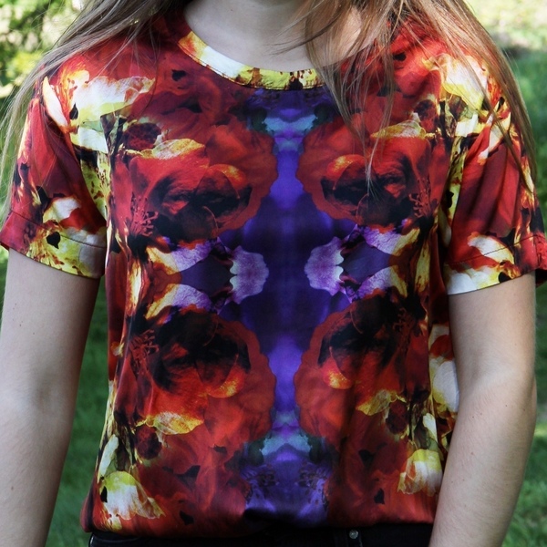 Blossom silk t-shirt